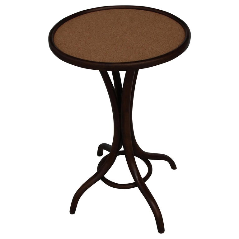 Early Thonet Pedestal Table with Cork Top For Sale