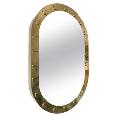 Brass Mirror Screw Decor. Italy, 1990s