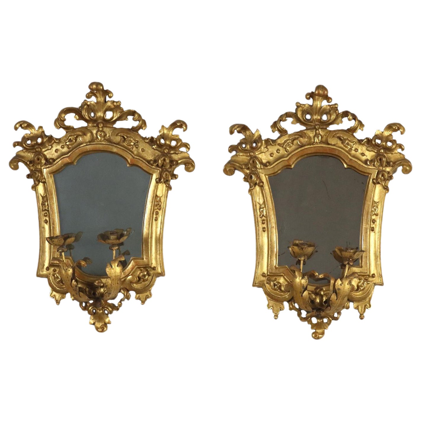 Pair of Wall Mirrors, XVIII Century For Sale at 1stDibs