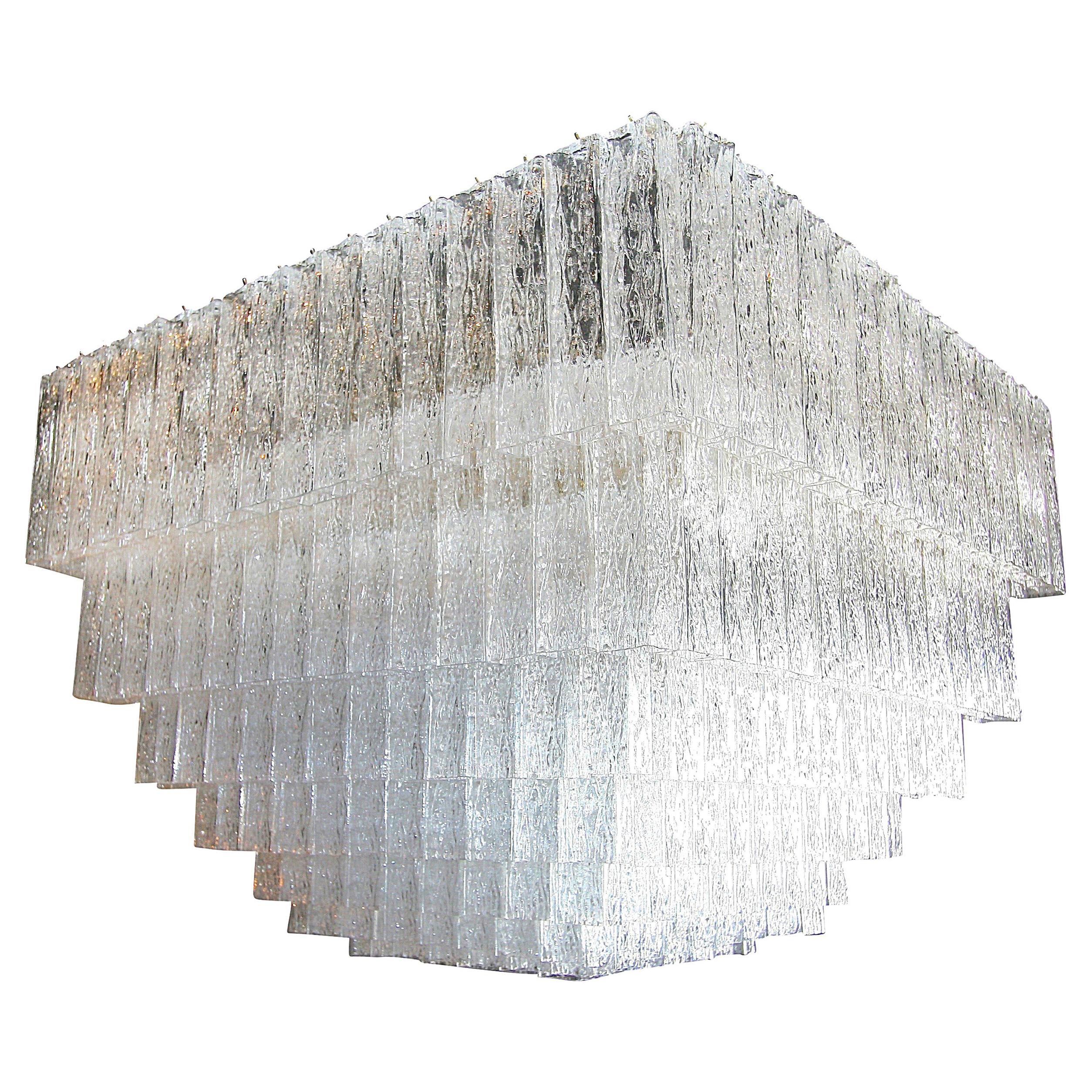 Pair of Large Square Chandeliers For Sale at 1stDibs