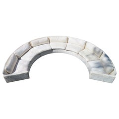 Wonderful 3 Piece Milo Baughman Circular Sofa Sectional Mid-Century Modern