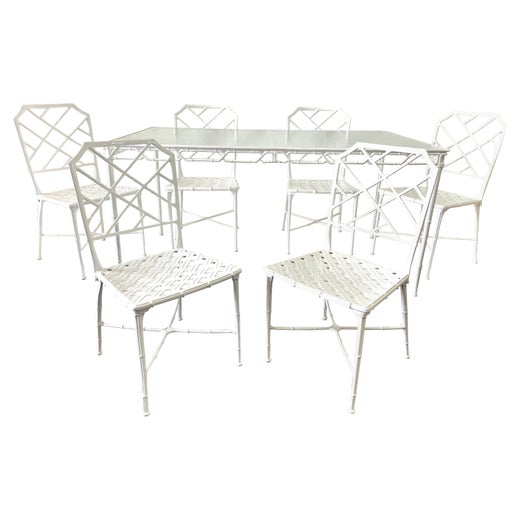 Brown Jordan "Nomad" Folding Patio Director Chairs and Side Table Set