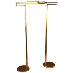 Articulated Brass Floor Lamps By Koch & Lowy 
