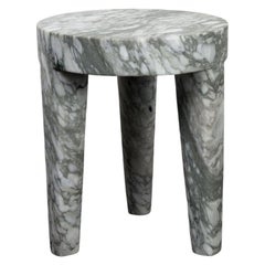Kelly Wearstler Tribute Large 3 Leg Stool or Side Table in Big Flower Marble