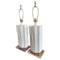 Pair of Brutalist Lamps by Casual Lamps of California