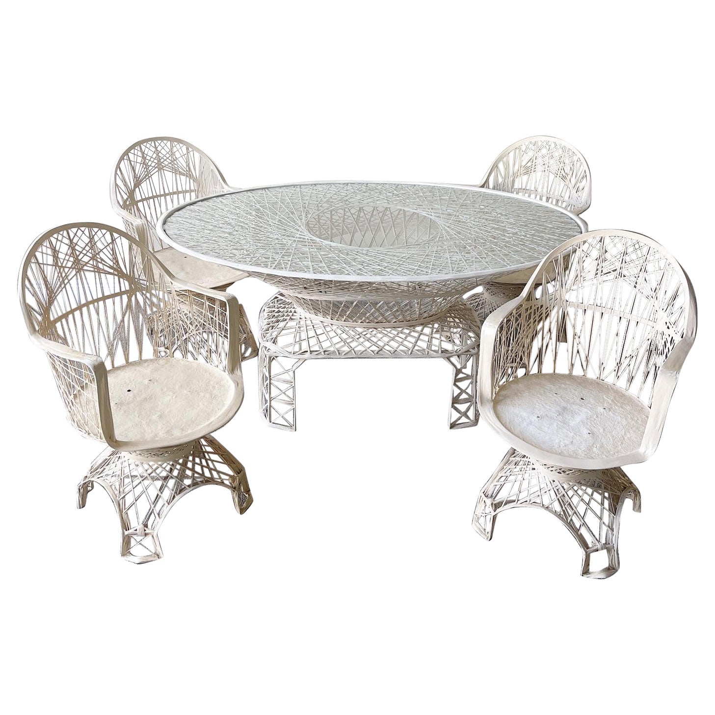 Mid Century Modern Russell Woodard Spun Fiberglass Patio Furniture at