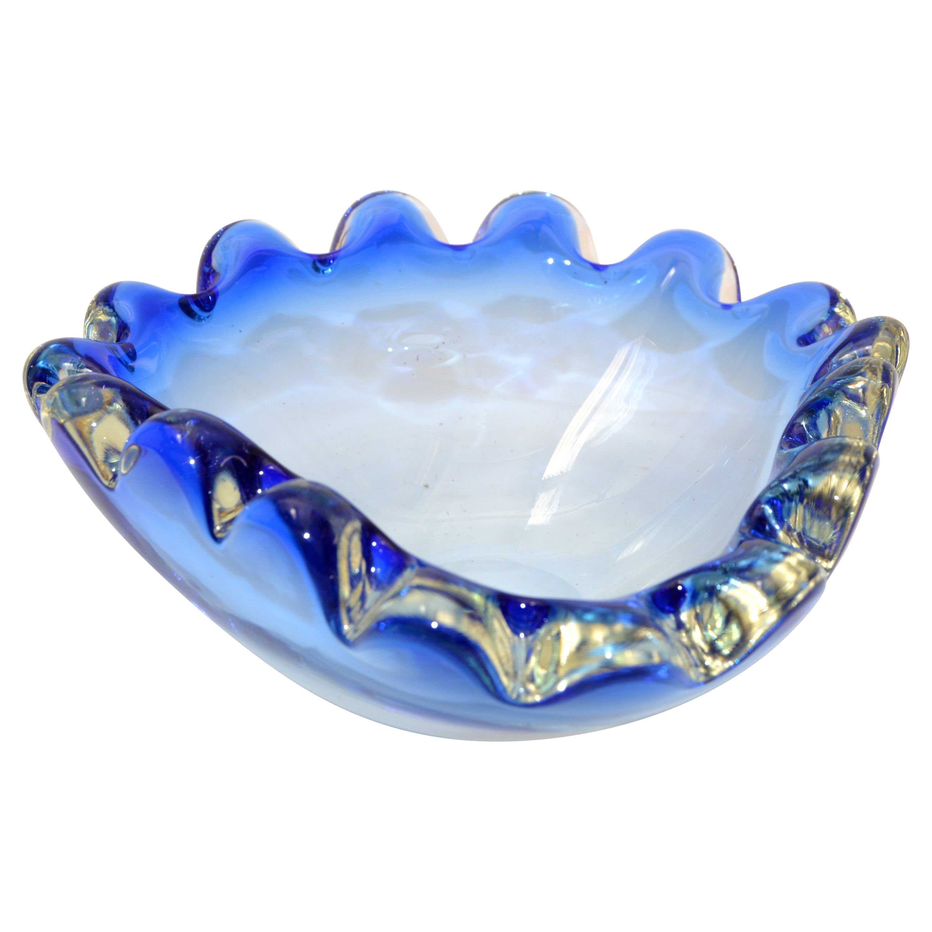 Fratelli Toso Murano Italian Art Glass Decorative Bowl
