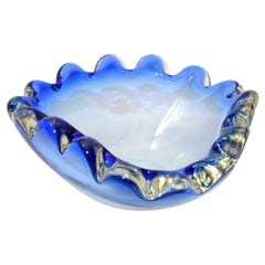 Retro Fratelli Toso Murano Italian Art Glass Decorative Bowl