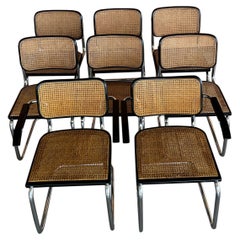 Cesca Gavina 1970s Production Marcel Breuer Design Set of Eight Chairs 