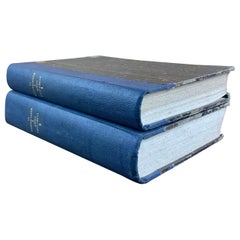 Antique Set of Old Bound Books Dating from the 19th Century France