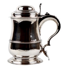 Antique Georgian Sterling Silver Tankard London, 1742