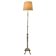 Antique Victorian Quality Ornate Brass Adjustable Floor Lamp