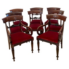 Fine Quality Set of 8 William IV Mahogany Dining Chairs