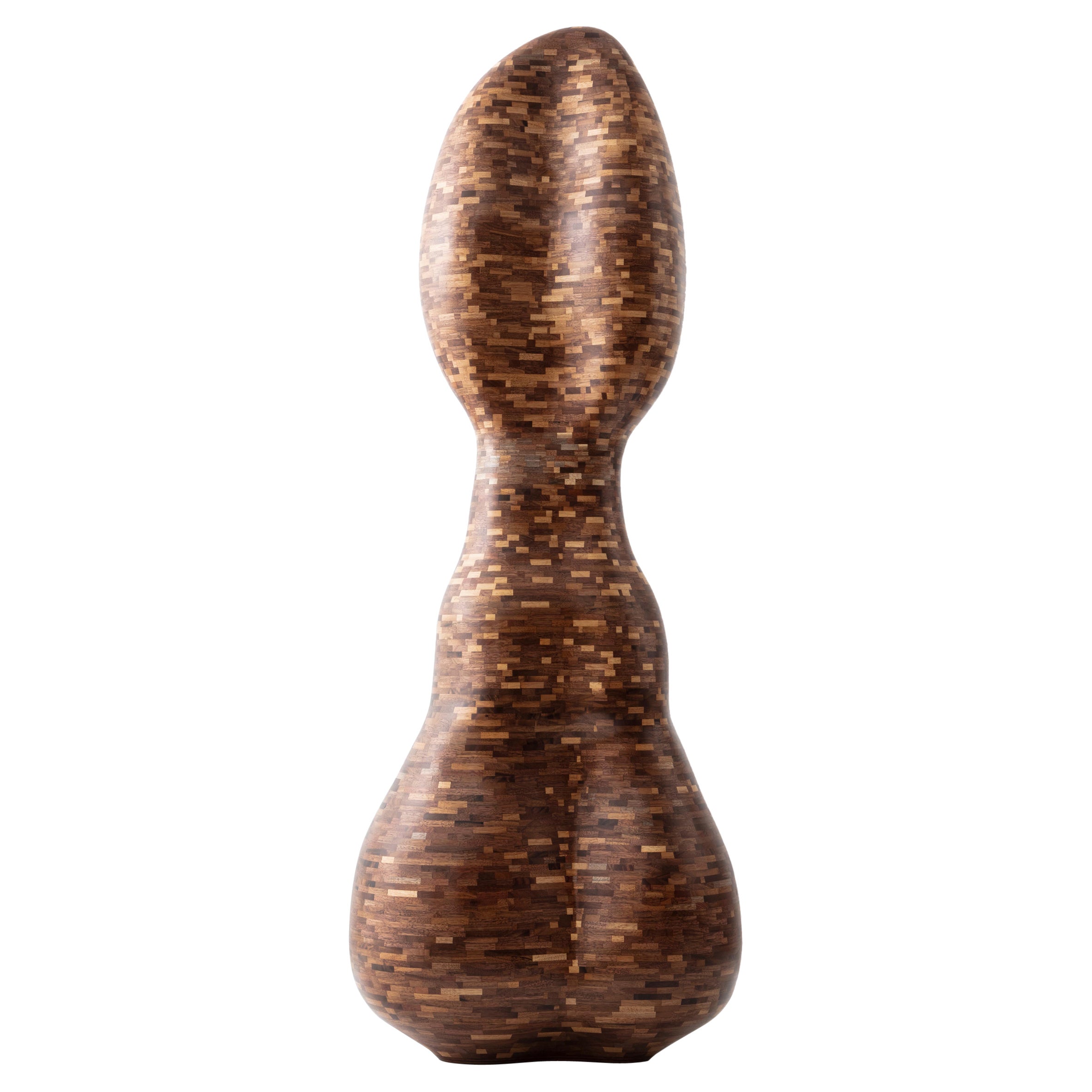 STACKED Sculpture No 5. Made of Salvaged Walnut by Richard Haining Available Now For Sale
