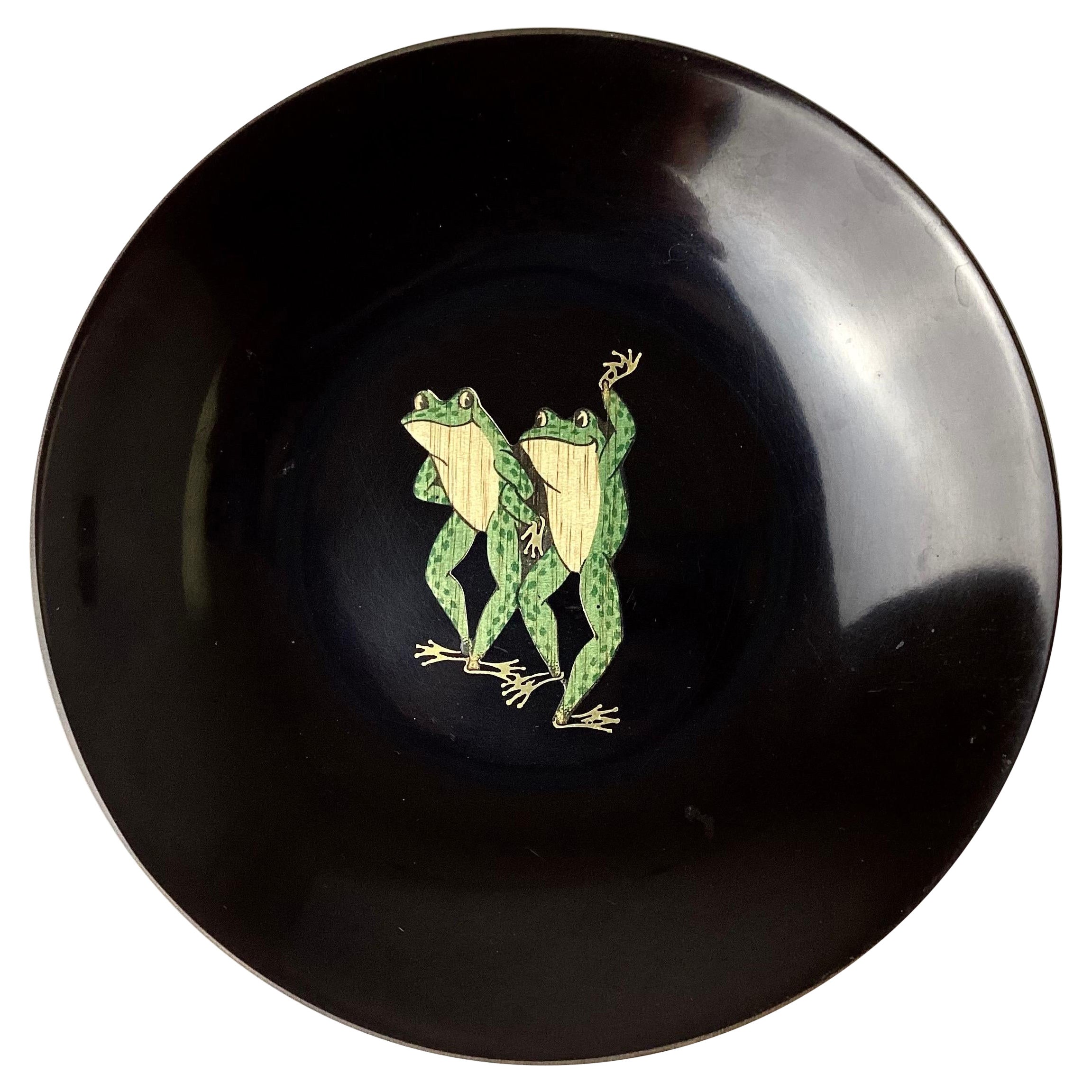 Couroc Bowl with Frogs, Monterey, California 1970s