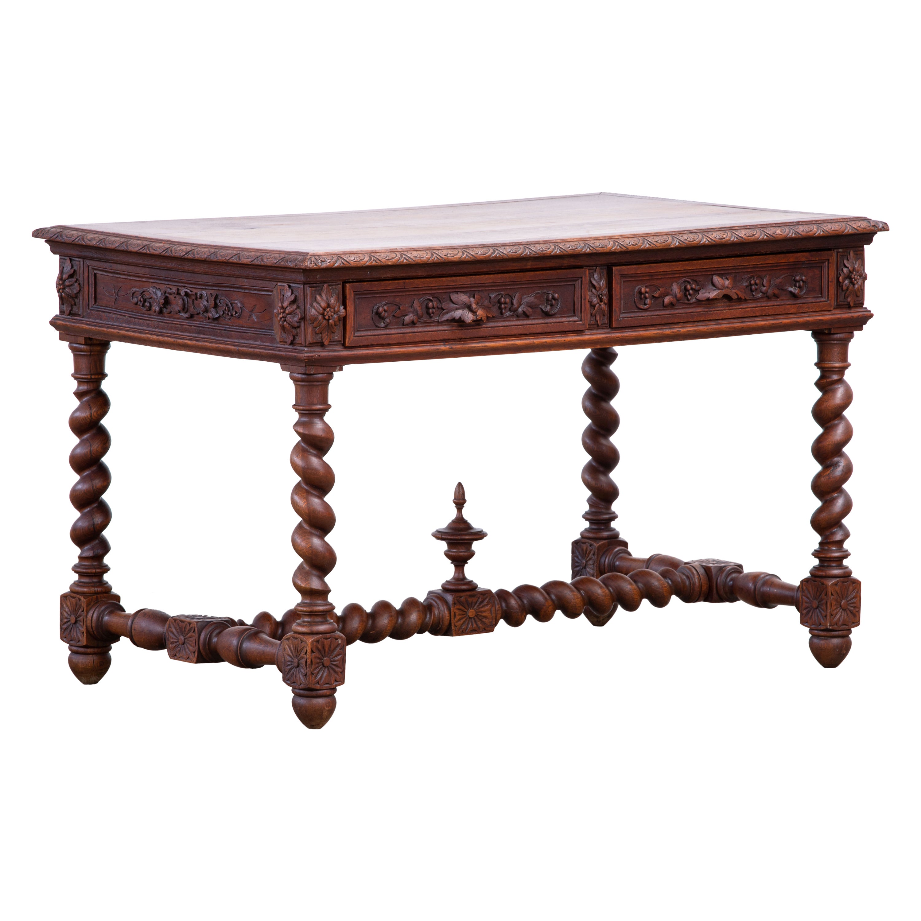 19th Century Spanish Baroque Oak Desk - Console