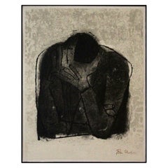 Ben Shahn Despair 1968 Signed Modern Figurative Lithograph Framed