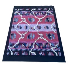 Custom Made Modern Area Rug in Bright Ethnic Pattern Bright Colors