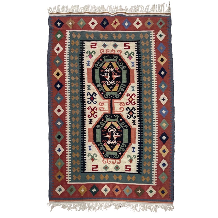 Vintage Style Rug Tapestry Textile For Sale