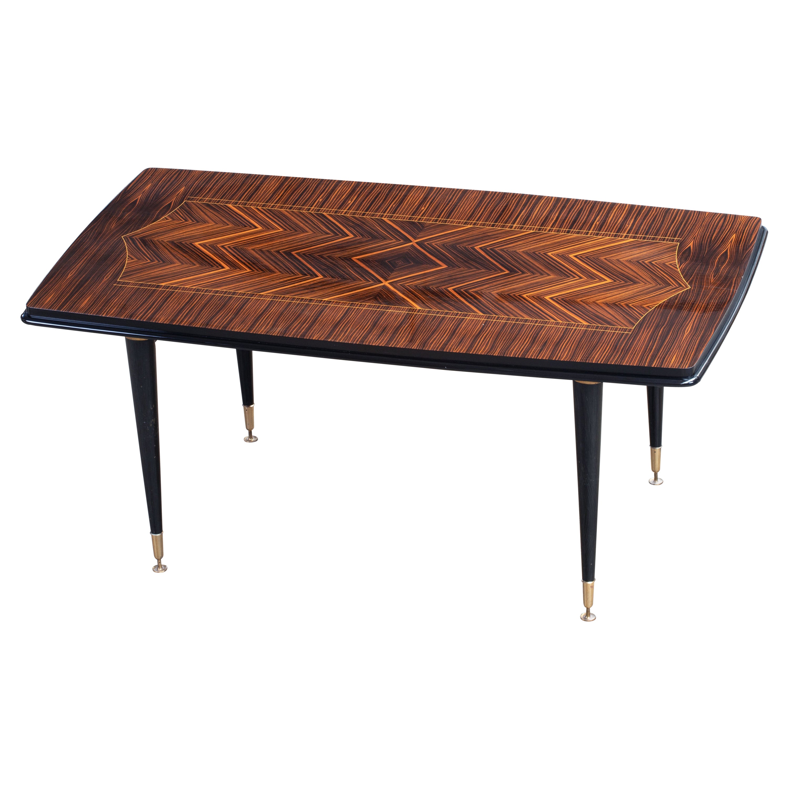 French Art Deco Table, Macassar, 1940s