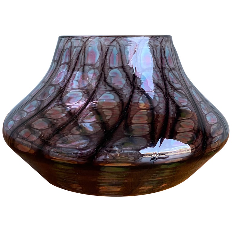 Signed Art Glass Vase, 1997 at 1stDibs