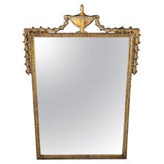 Antique Neoclassical Giltwood Mirror with Hand Carved Frame, France, c. 1920's