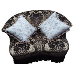 Louis XVI Style French Royalty Velvet Couch & Loveseat