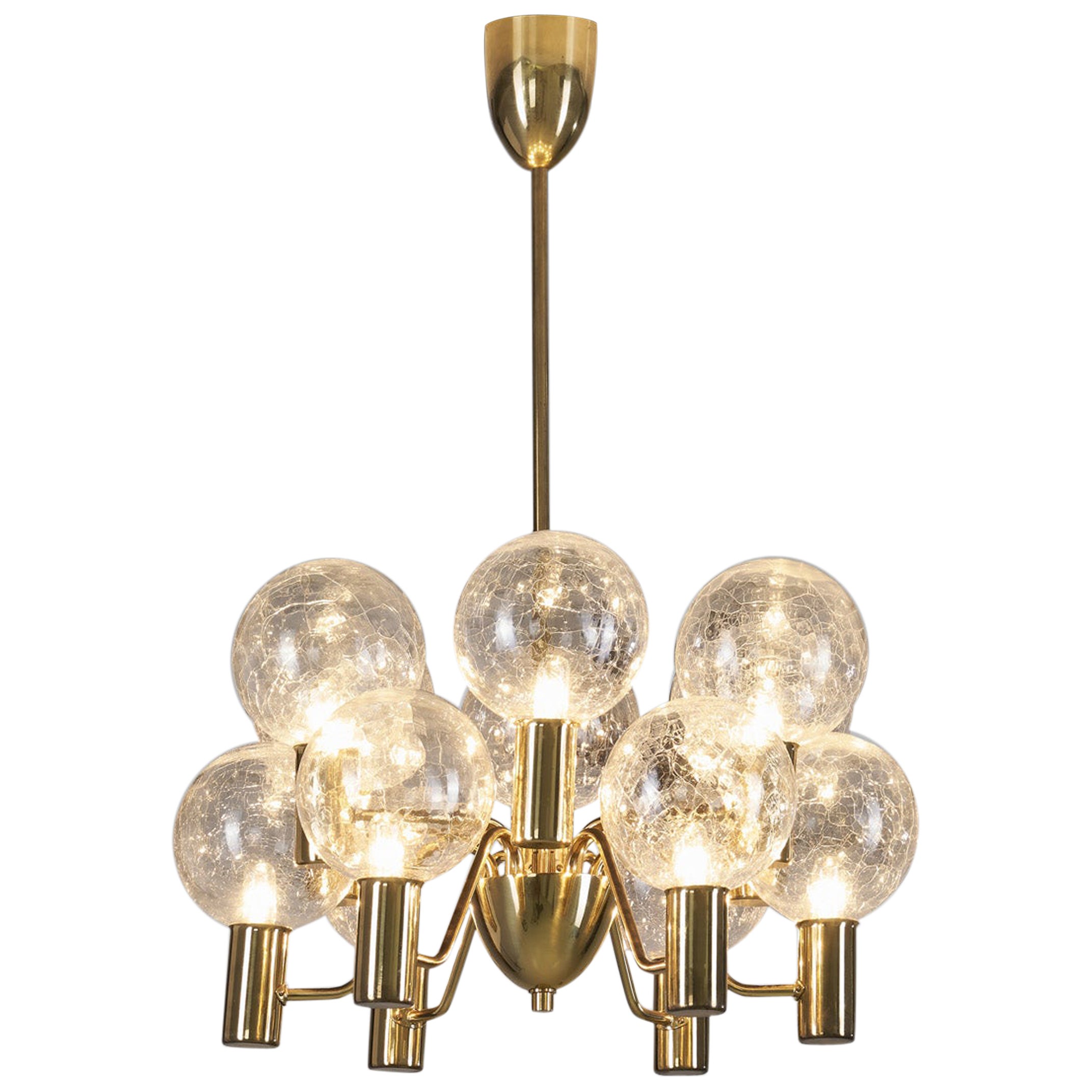 Hans-Agne Jakobsson "Patricia T372/12" Chandelier for Markaryd, Sweden, 1960s For Sale