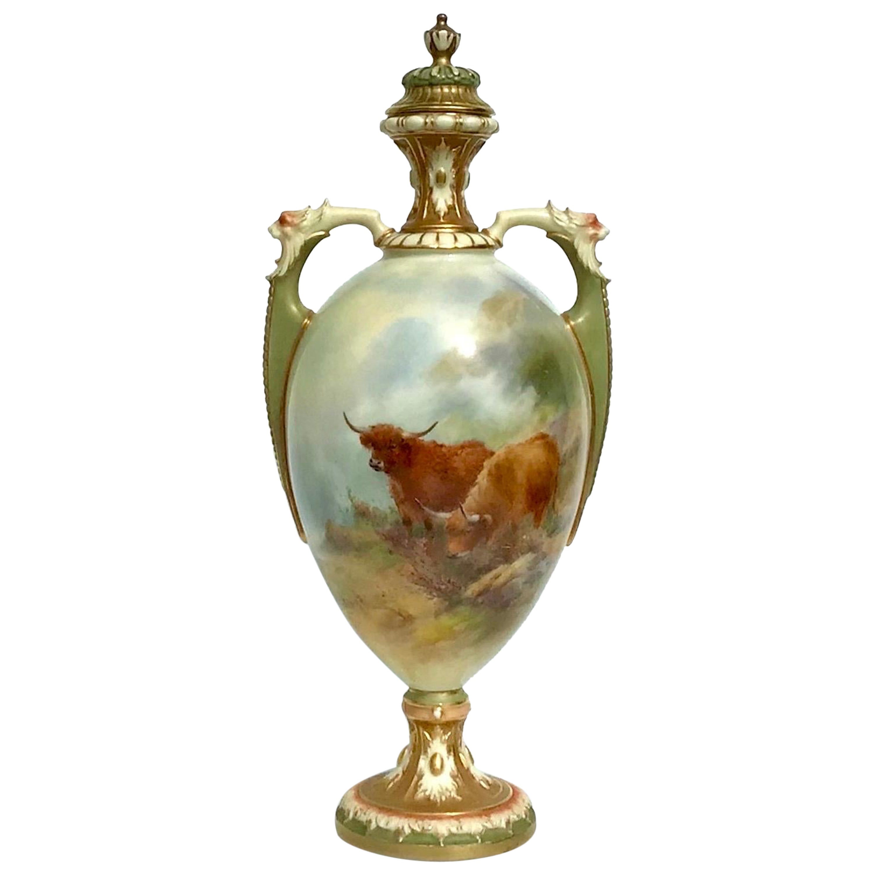 Antique Harry Stinton Royal Worcester Vase