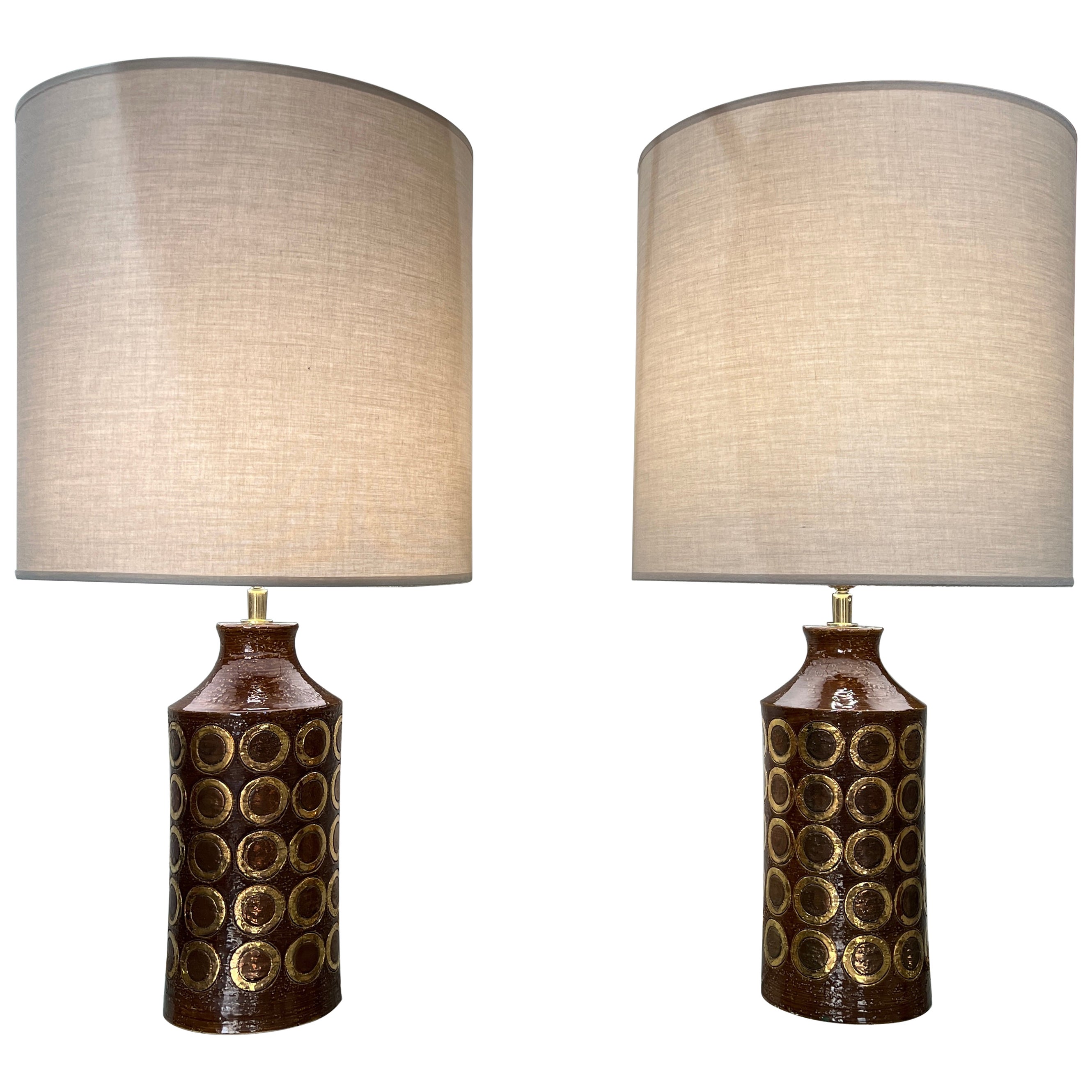 Pair of Python Skin Lamps For Sale at 1stDibs