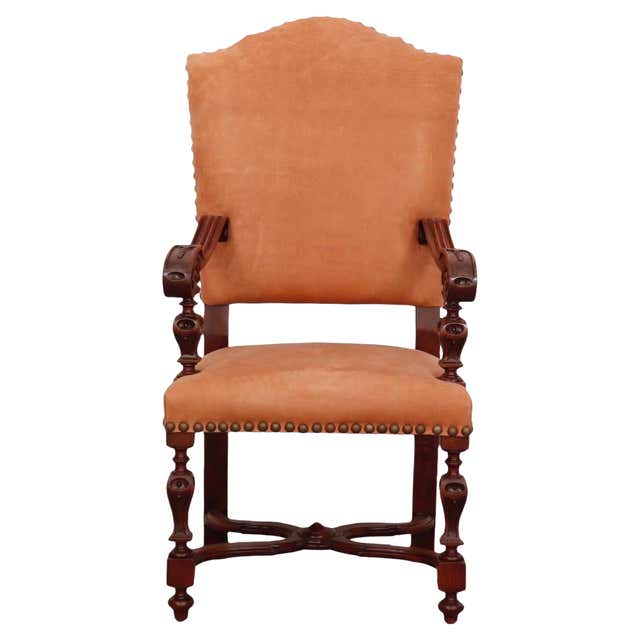 Biedermire Rocking Chair Biedermeier Upholstered Mahogany Rocking Chair at 1stDibs