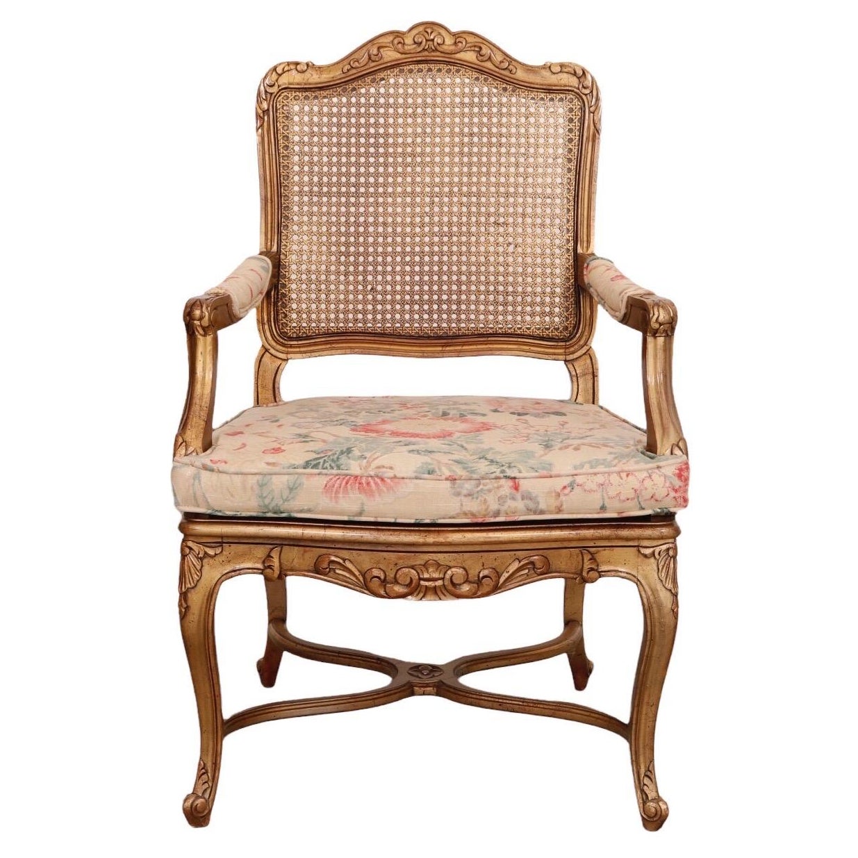 Louis XV Style Caned Chair
