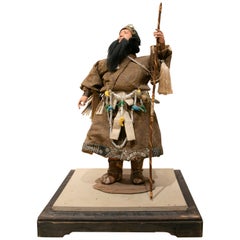 1980s Sculpture of an Oriental Figure in Traditional Costume 