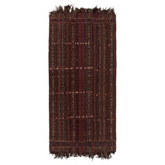Persischer Kelim-Teppich in Rot und Braun mit geometrischem Muster von Teppich & Kelim, 1950er Jahre