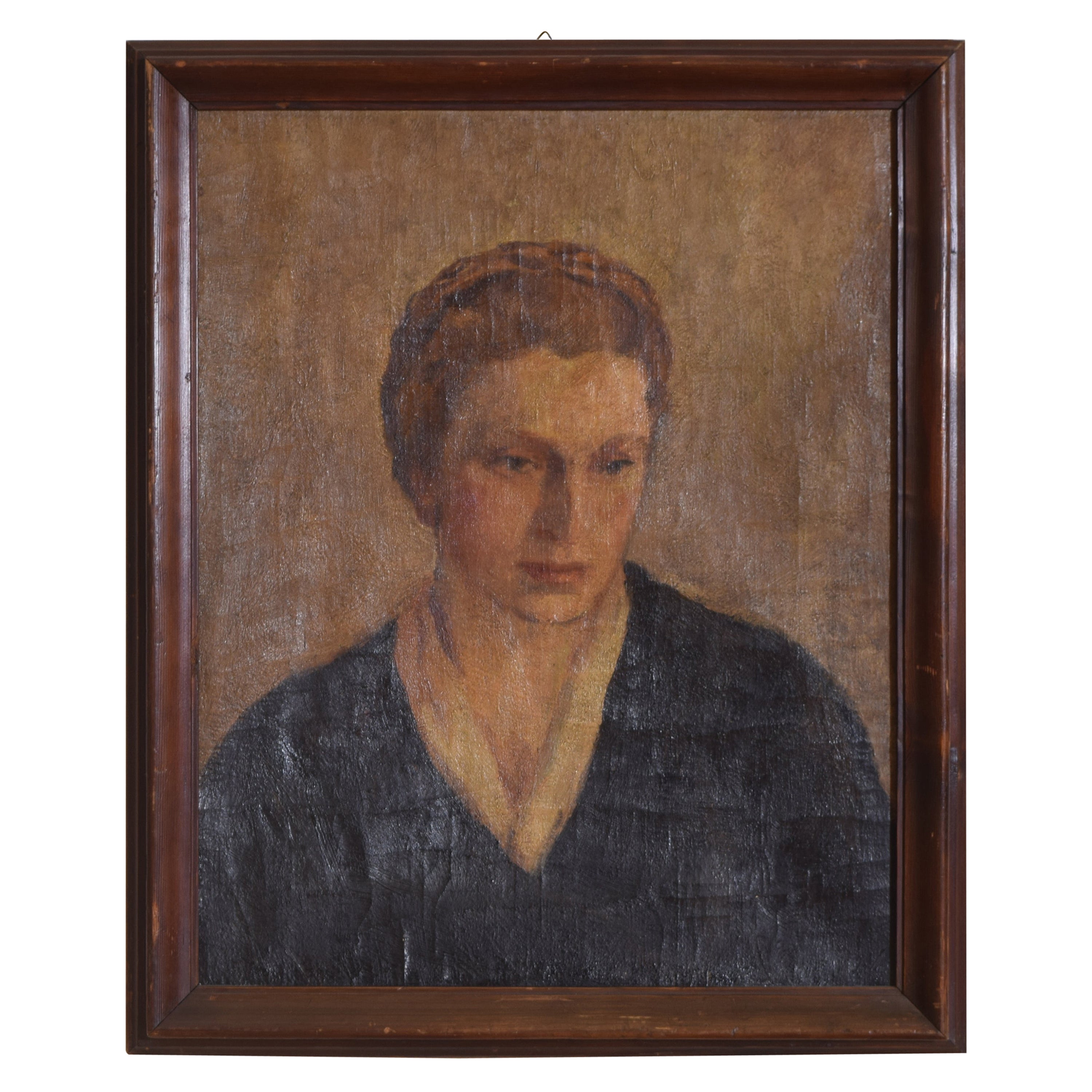 Italian Portrait of a Woman, Oil on Canvas, Late 1st Quarter 20th Century