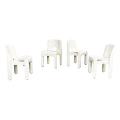Italian Mid-Century White Plastic Chairs 860 by Joe Colombo for Kartell, 1970s