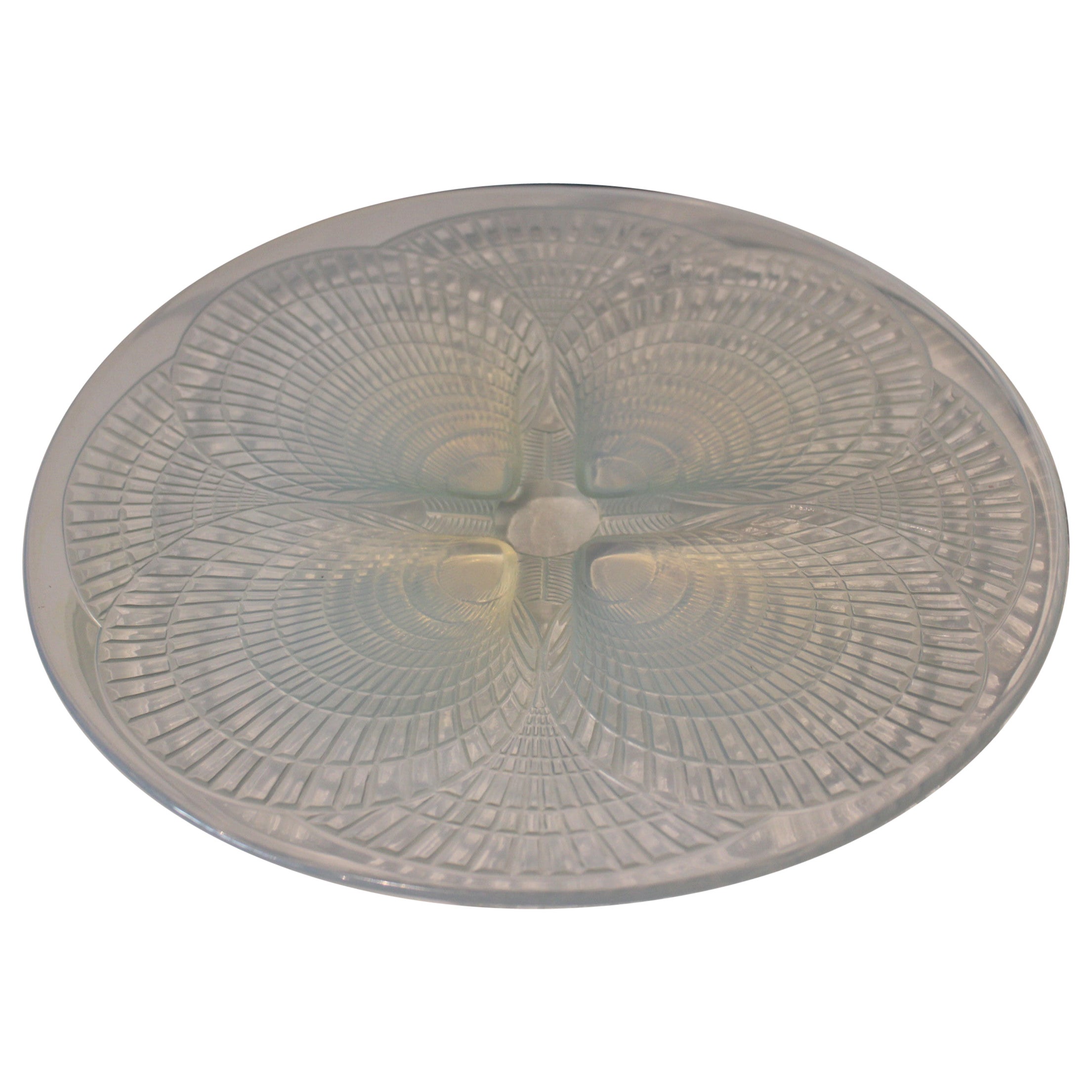 Scallops Glass Plate by René Lalique For Sale