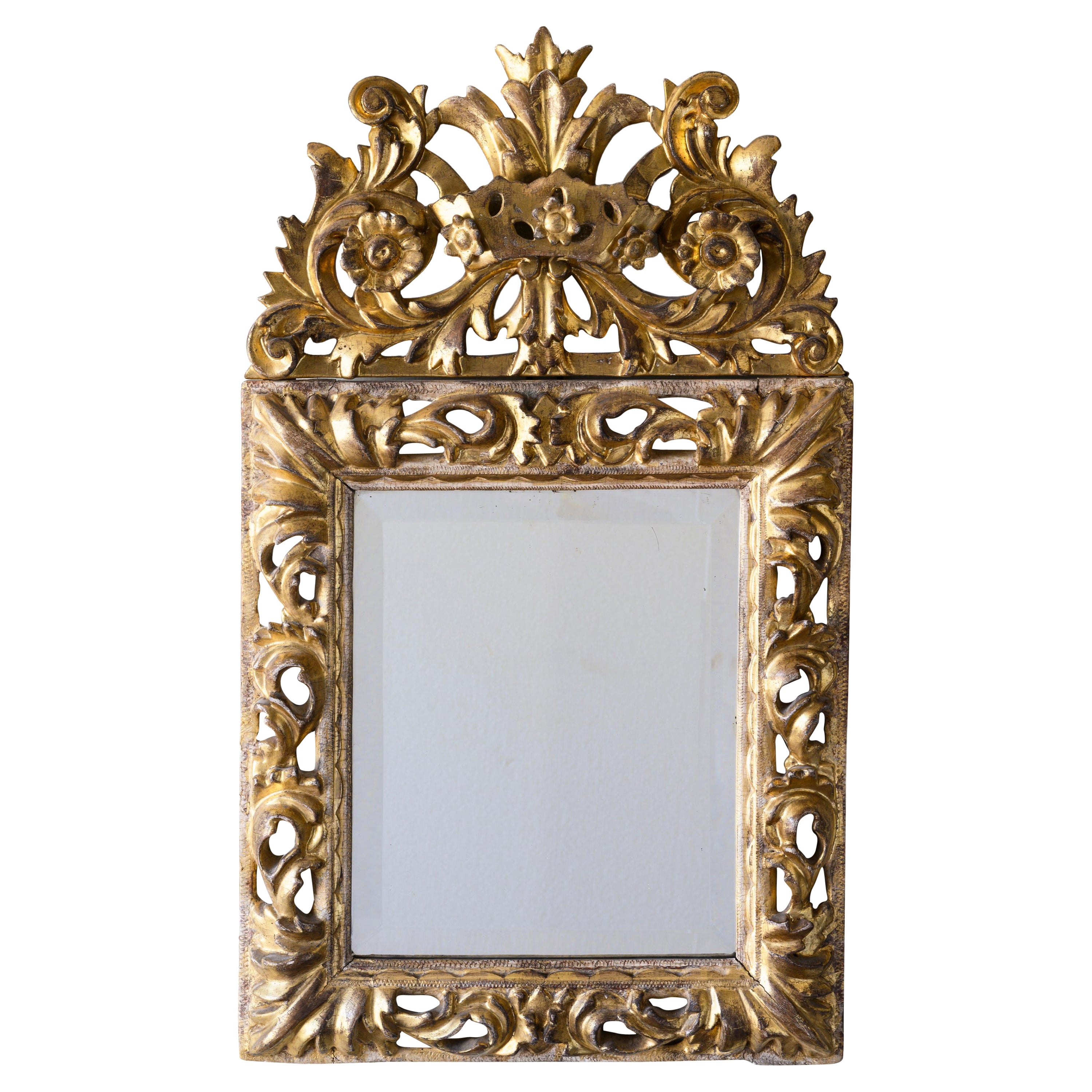 Gold baroque wall mirror of dirty bath bar 90x70 rectangular antique 