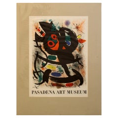 Joan Miro Pasadena Art Museum Manifesto d'epoca 1969 Senza cornice