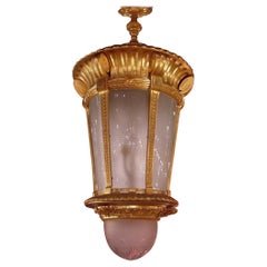 Superb Gilt Bronze Lantern