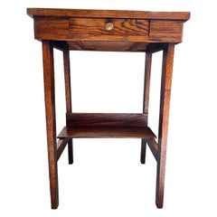Vintage Oak Mission Side Table or Accessory Stand