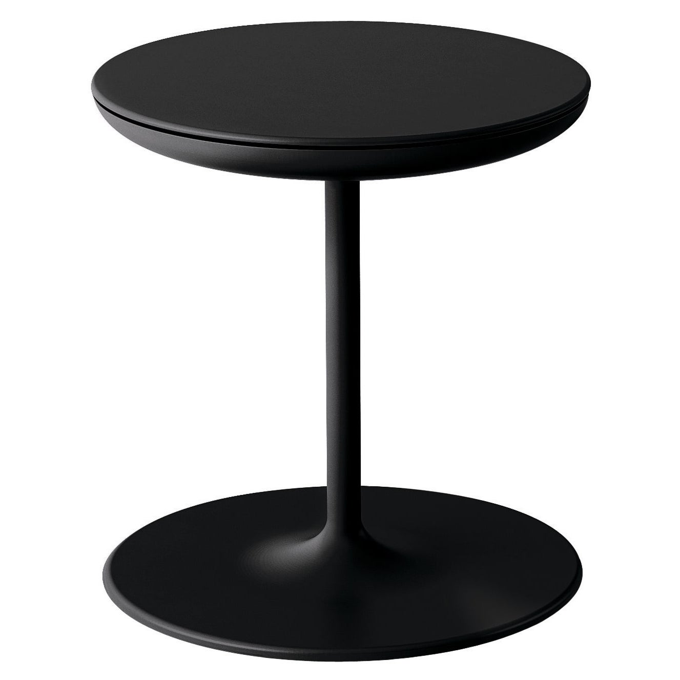 Petite table Zanotta Toi en finition noire avec plateau en contreplaqué par Salvatore Indriolo