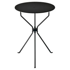 Table pliante Zanotta Cumano finition noire avec plateau en acier