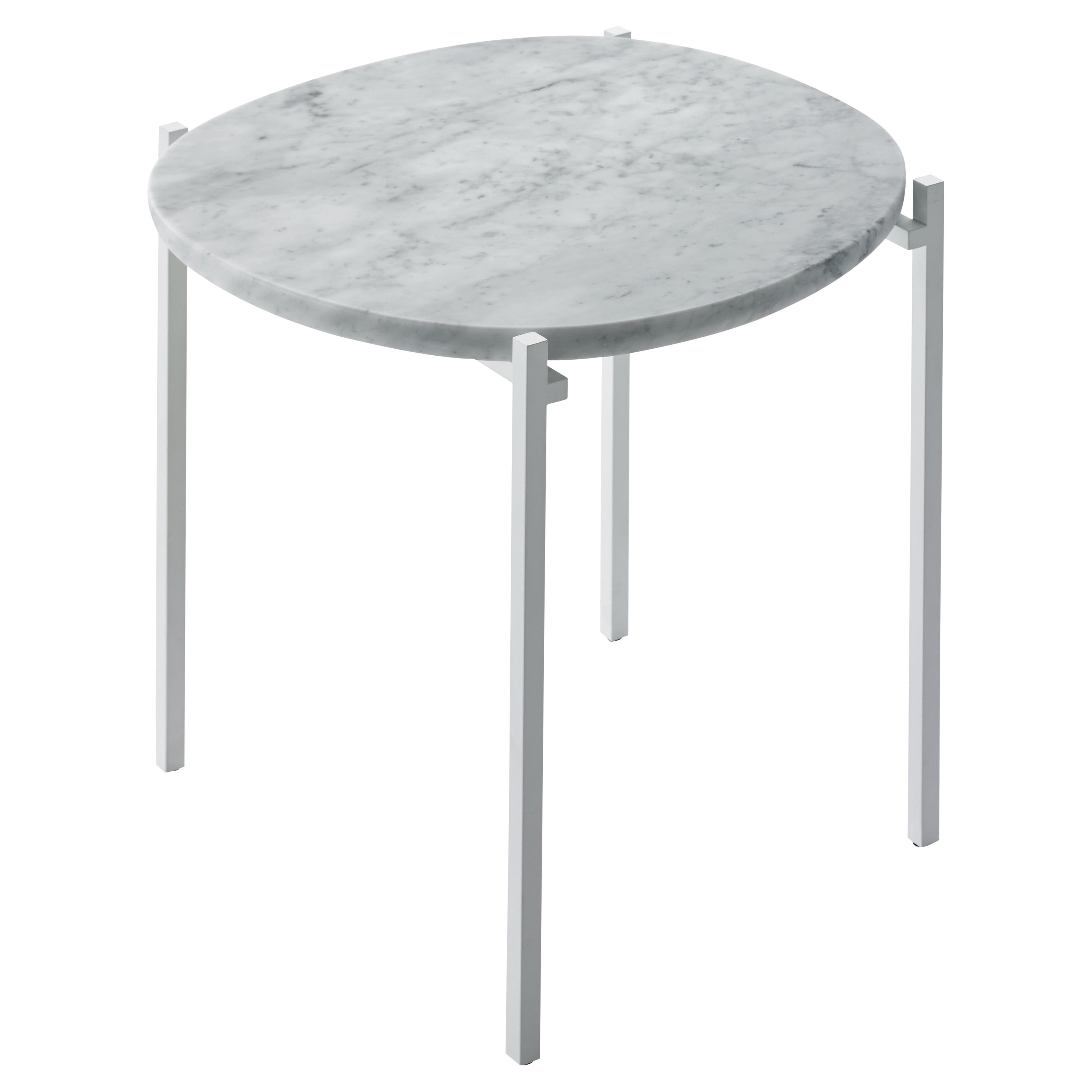 Zanotta Niobe Small Table with White Carrara Marble Top by Federica Capitani For Sale