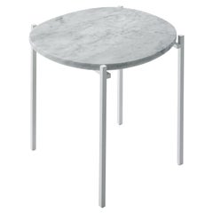 Zanotta Niobe Small Table with White Carrara Marble Top by Federica Capitani
