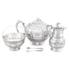 Antique Victorian Sterling Silver Tea Service