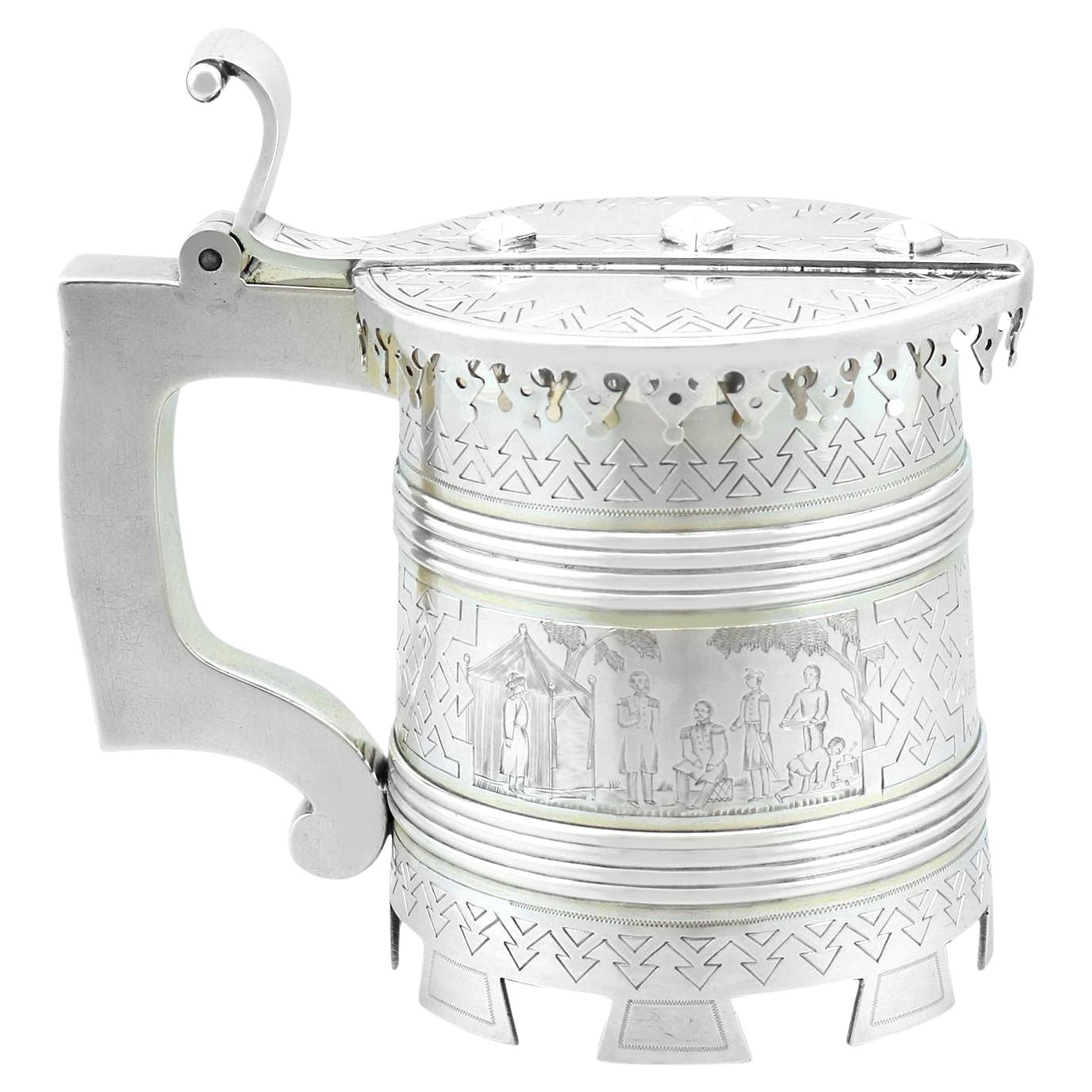 Antique Russian Silver Tankard For Sale