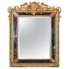 Used 19th Century Baroque Style Cushion Mirror