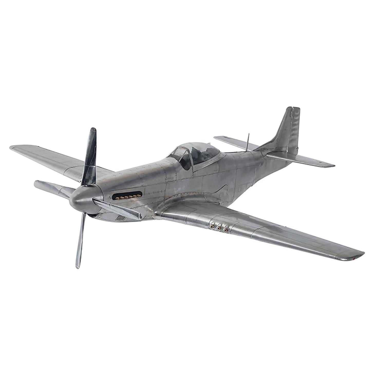 Mustang P51 Aircraft Model in Aluminium Foil For Sale