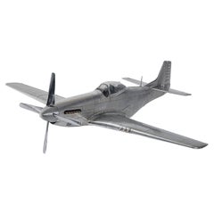 Vintage Mustang P51 Aircraft Model in Aluminium Foil